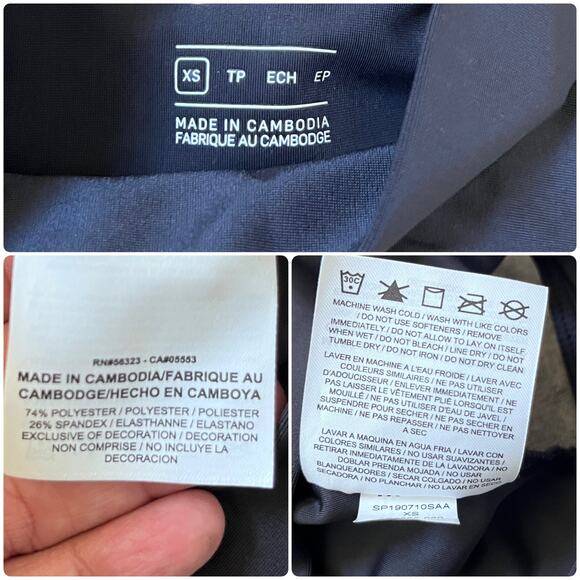 Nike Tech Pack New Black Tight Fit Side Cutout Ling Sleeve Crop Top Size XS Gym - Picture 7 of 8